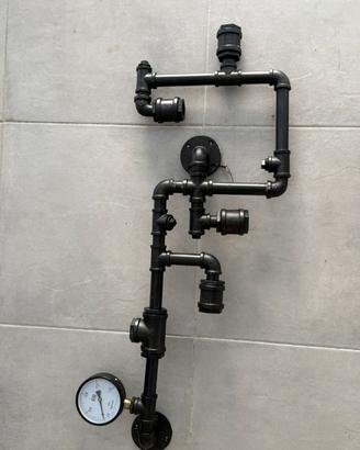 Lampadario industrial tubi idraulici