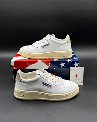 Autry donna sneakers medalist low bianca e oro 38