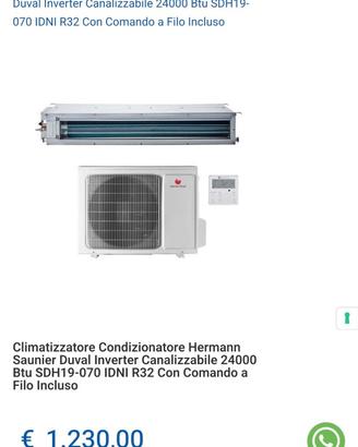 Climatizzatore Saunier Duval 24000 BTU