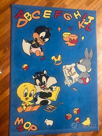 🧸 Tappeto Looney Tunes vintage – Blu
