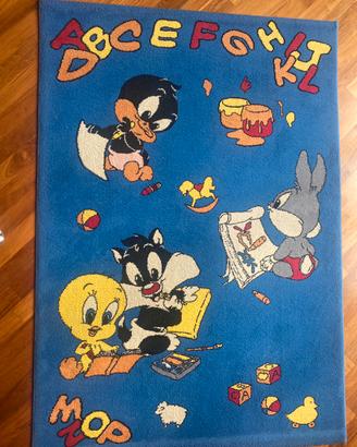 🧸 Tappeto Looney Tunes vintage – Blu