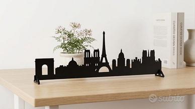 Skyline Parigi Alluminio - Design Parete Tavolo