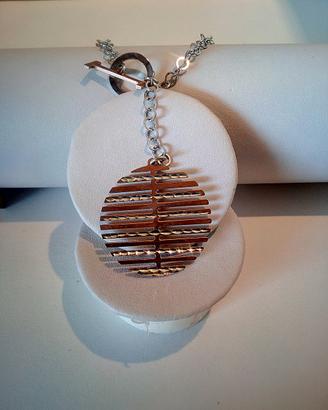Collana ak453 in Acciaio e Acciaio ramato