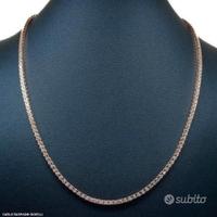 COLLANA TENNIS ORO ROSA 18kt. CON DIAMANTI ct 2,96