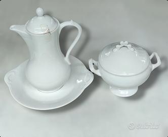 Caffettiera + zuccheriera in Limoges anni '80