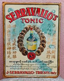 coppia insegne in metallo Serravallo -1960