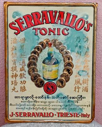 coppia insegne in metallo Serravallo -1960