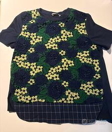 T-shirt Zara cotone e pizzo