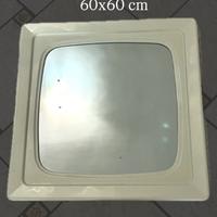 Specchio Quadrato | Bianco | Mid Century | Anni 70