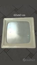 Specchio Quadrato | Bianco | Mid Century | Anni 70