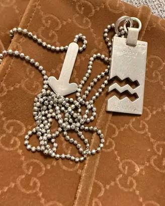 Collana argento con pendente Gucci originale