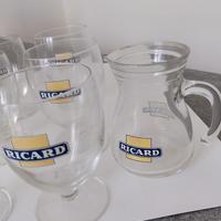 Set 6 bicchieri e caraffa Ricard.