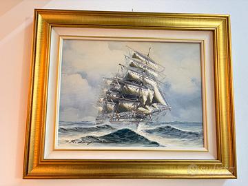 Quadro Renato Longanesi e il veliero