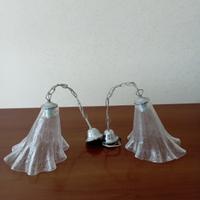 Coppia di lampade a sospensione anni 70.