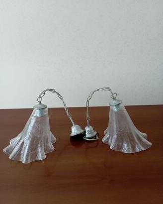 Coppia di lampade a sospensione anni 70.