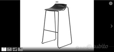 3 Sgabelli Ben di Mara Neri impilabili