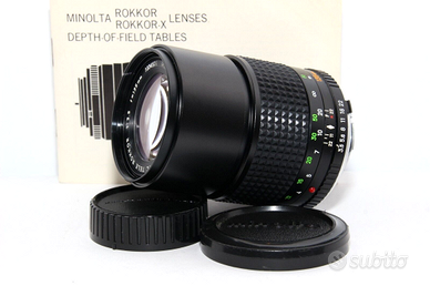 MINOLTA MC TELE ROKKOR 135mm 3,5 Obiettivo Reflex