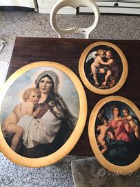 Ovali legno con immagini sacre