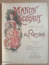 Spartito musicale antico Puccini ed. Ricordi 1920