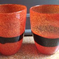 Vasi vetro di Murano Ca dei Vetrai 1970 arancione