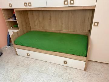Letto da incasso con materasso memory