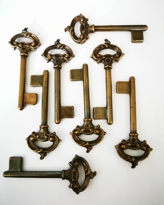 Chiavi grezze ottone bronzato