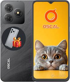OSCAL Flat 2C Smartphone Android 14 128GB+6GB Nero