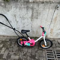 Bici bambina bambino Btwin 14"  rotelle con barra