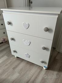 Mobiletto cassettiera bambini