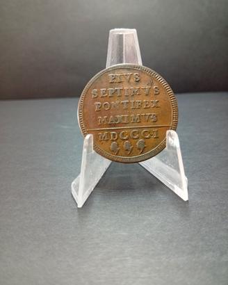 Baiocco del 1801 Pio VII del 5°tipo Autentico