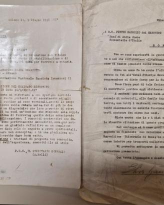 Associazione Fascista Inventori Lettera a Badoglio