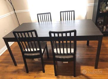 tavolo allungabile con 4 sedie