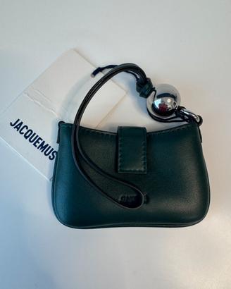 Jacquemus Le Porte Bisou Dark Green in pelle