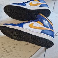 air jordan 1 mid giallo/viola