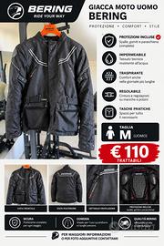Giacca moto uomo completa dí protezioni