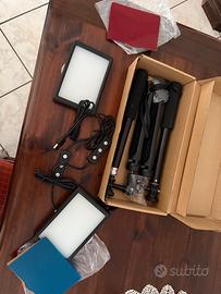 Neewer, luci fotografiche led, con accessori