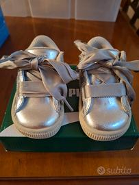 puma bambino basket heart Silverio metal tg 20