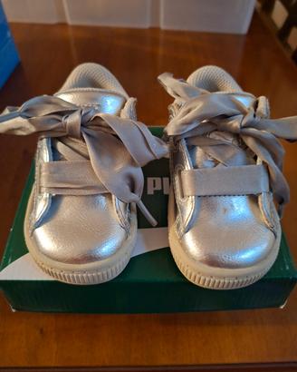puma bambino basket heart Silverio metal tg 20