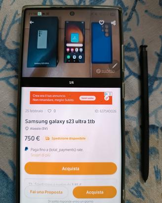 Samsung s23 ultra 1 TB