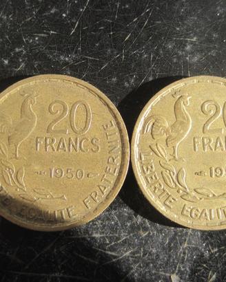 Francia 20 francs 1950 Georges Guiraud