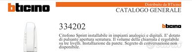 Due Citofono bticino