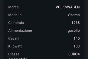 sharan 7 posti messa a nuovo