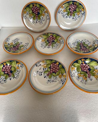 PIATTI DECORATIVI IN CERAMICA TOSCANA-MURO E APPOG
