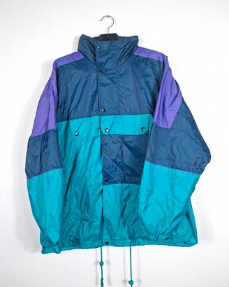 Giacca a vento vintage 90s multicolor