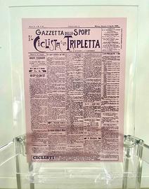 Gazzetta dello sport prima pagina targa originale