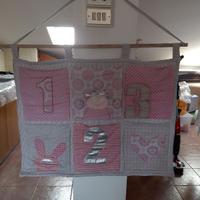 Portaoggetti organizer bambina in stoffa da append