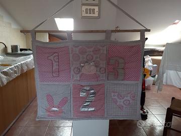 Portaoggetti organizer bambina in stoffa da append