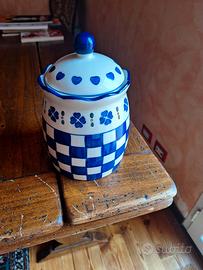 Barattolo ceramica W'Art WALD decorato a mano