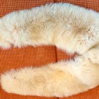 Collo di pelliccia vera volpe bianca 