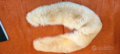 Collo di pelliccia vera volpe bianca 